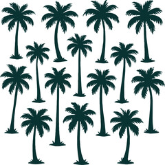 Silhouette Nature Mix Vector Trees