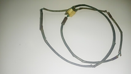 isolated white of data cable 