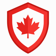 Obraz premium Canadian Shield Icon | Generative AI Vector & Linocut Silhouette Design