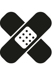 Healing Cross, A familiar cross of bandages that captures ordinary care moments, daily wounds, and quiet acts of empathy