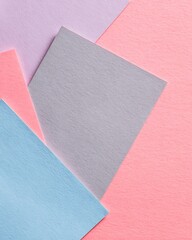 Fototapeta premium Geometric composition with textured pastel papers