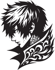 Obraz premium Stylish Anime Boy Profile 