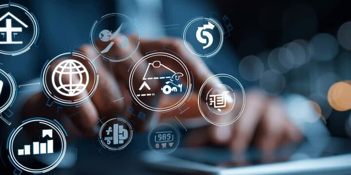 Socialmedia Icons in Digitaler Form. Digitale Details in der Kommunikation