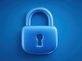 Blue metallic padlock symbolizing security protecting digital assets in a cyber landscape embodying safety integrity and trust in modern technology driven contexts