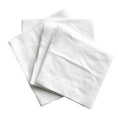  Three white folded paper napkins isolated v [Transparent Background PNG]