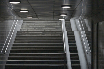 stairs of the underground passage corridor