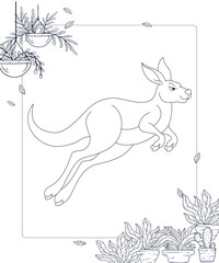 Kangaroo Coloring Page For Kids