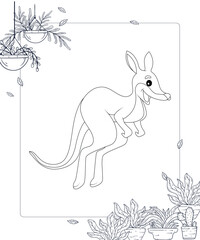 Kangaroo Coloring Page For Kids