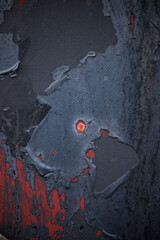 Paint peeling on ships hull