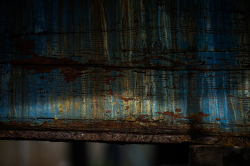 Wooden hull of a ship ages gracefully