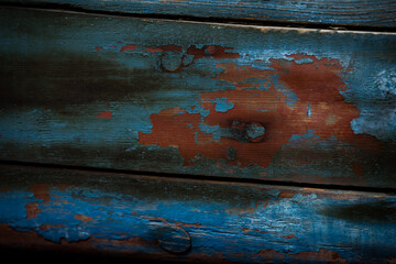 Wooden hull of a ship ages gracefully