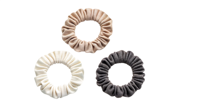 Few Simple Hair Ties or Elastic Bands transparent background - Powered by Adobe