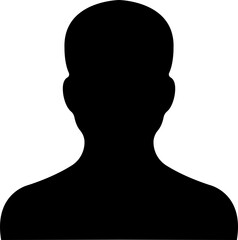 user profile, person icon in flat isolated in transparent background