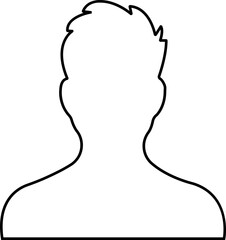 user profile, person icon in line isolated in transparent background