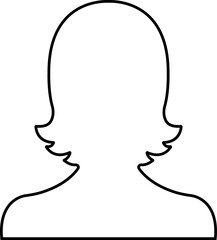 user profile, person icon in line isolated in transparent background