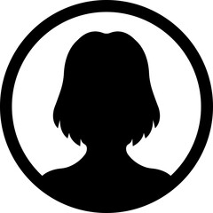 user profile, person icon in flat isolated in transparent background