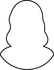 user profile, person icon in line isolated in transparent background