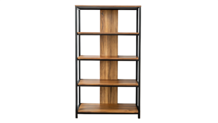 Single Shelf from Bookshelf Empty transparent background
