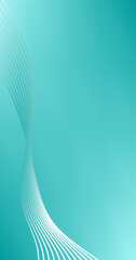 abstract background with wavy lines in Teal and white Gradient Book Cover Design
