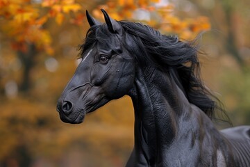 Majestic Horse Set Against a Backdrop of Shimmering Light Effects