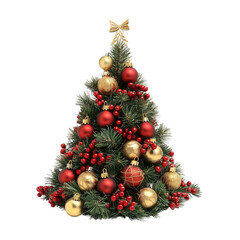 christmas tree isolated on transparent background 