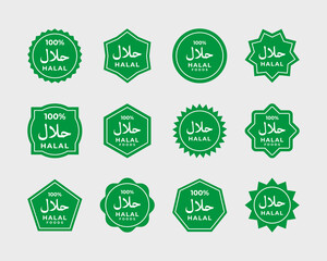 Halal  Food Certified Icon Vector Label for Muslim Food Packaging & Branding Halal  Food Vector Logo Icon

