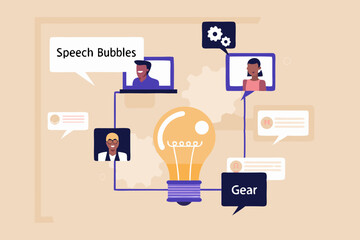 Team collaboration and idea generation through communication and technology