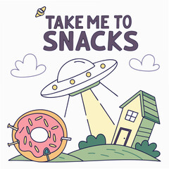 U F O Abducting Donut Near House abduction beam