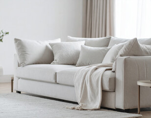 Create a cozy living room with a neutral sofa home interior design guide inviting space emphasizing comfort