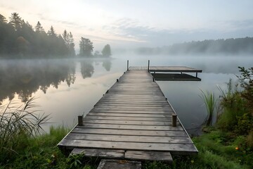 Fototapeta premium pier on the lake