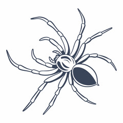 Stylized Dark Blue Spider arachnid insect