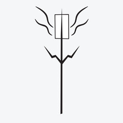 fried marshmallow on a stick vector coloring