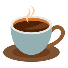 cup of hot coffee with steam