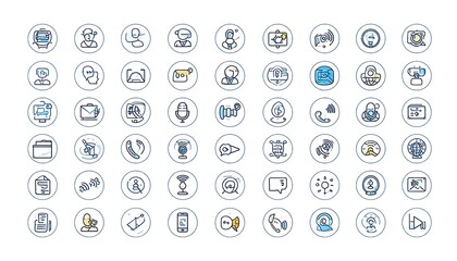 Collection of communication icons