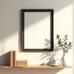 Blank Frame Mockup Minimalist Interior Design