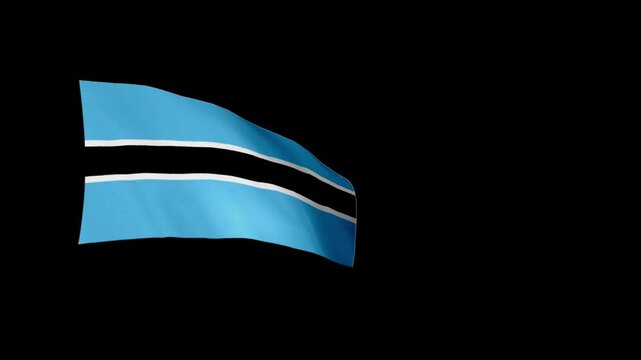 BOTSWANA flag. BOTSWANA flag video. Flag of BOTSWANA Waving in the wind, video, mp4, waving in the Sky, Green screen flag, national flag of the country.