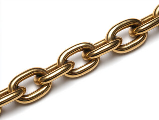 gold chain isolated on white. Generative AI