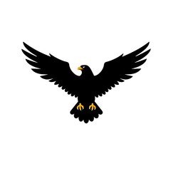 Obraz premium Majestic Eagle: A Stunning Avian Artwork in Black and Gold