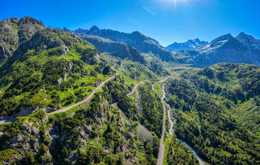 Sustenpass, Schweiz, Juni 2025, Luftaufnahme