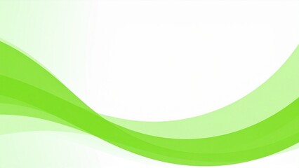 緑の抽象的な波の背景イメージ 余白 16:9サイズ AI生成素材