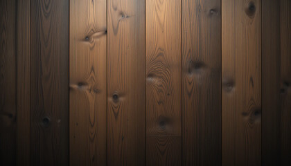 Fototapeta premium This image showcases a rich, dark brown wooden table top background with a detailed wood grain texture.