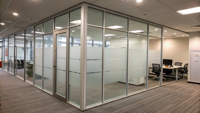 Frosted Glass Office Partition