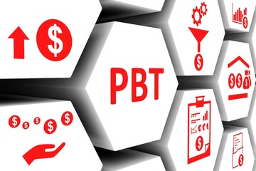 PBT concept cell background 3d illustration