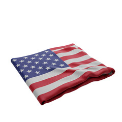 Fototapeta premium American Flag: A Detailed 3D Render of the Stars and Stripes