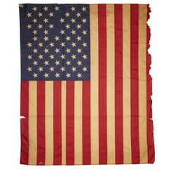 Obraz premium Vintage American Flag: Patina, Texture, and History