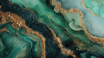 Abstract Emerald Stone Texture Painting Luxury Wall Art Design - ai generated