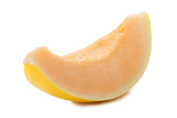 Golden Melon slices isolated on a transparent background