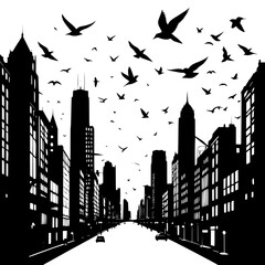 vector illustration of city