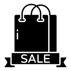 Trendy vector design of shopping sale