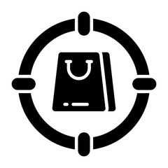 Shopping target icon, editable vector